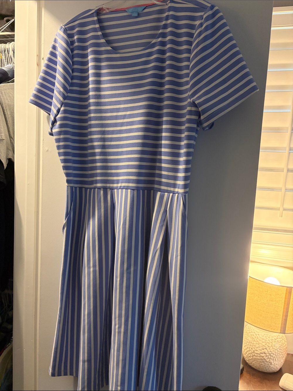 Draper James RSVP from Kohls Blue and White Striped Short Sleeve Casual Dress